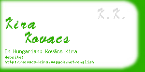 kira kovacs business card